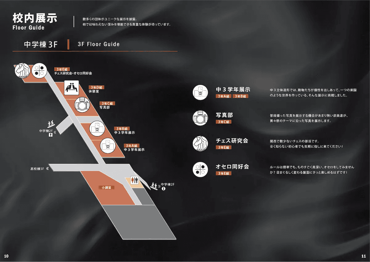 $校内展示ページ（中学棟3F）