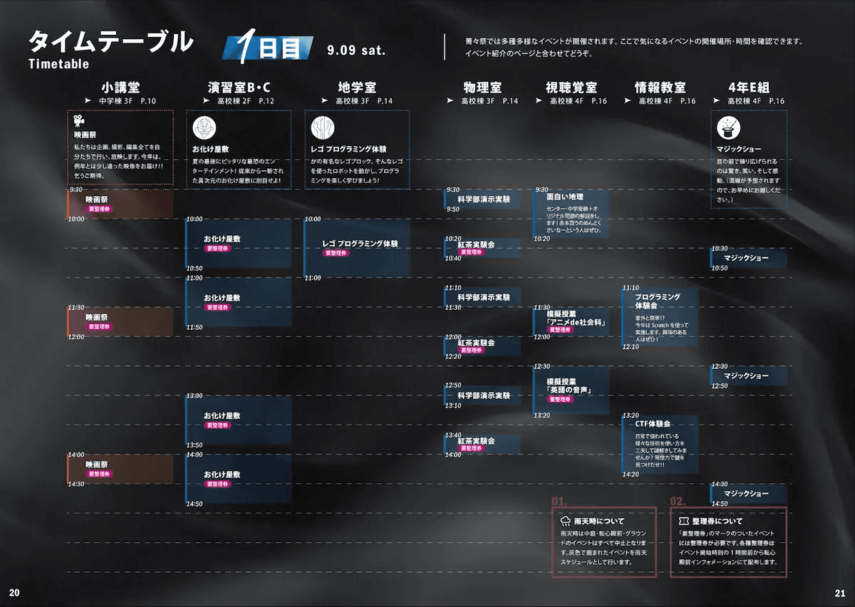 タイムテーブル1日目ページ2